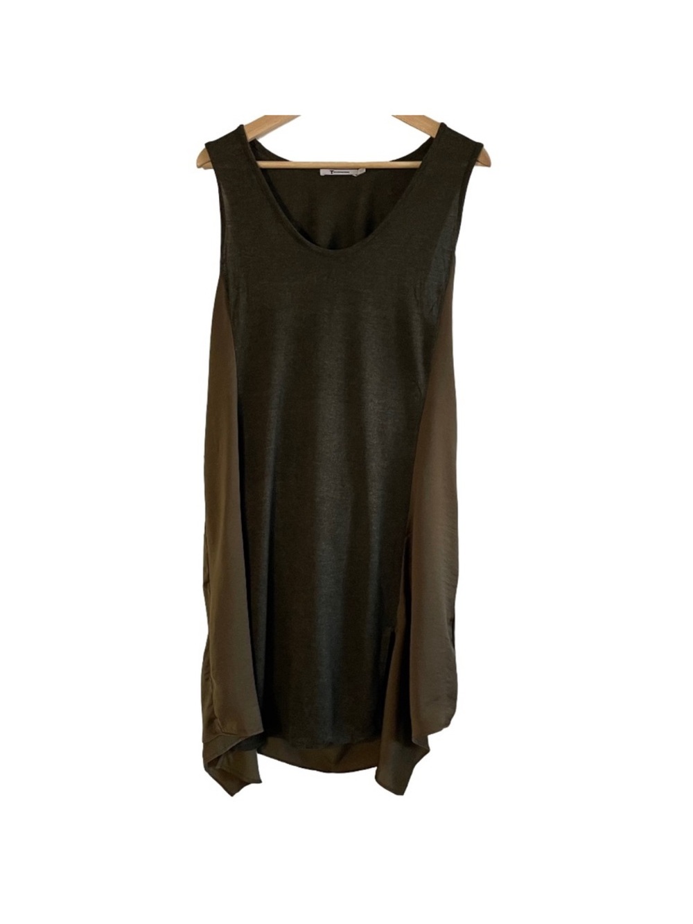 Alexander Wang Olive-Style Sleeveless Tank in Deep Green